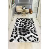 Modern Desenli Dijital Baskı Kaymaz Taban Halı H0226 Renkli 140 X 200