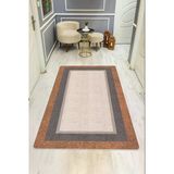Modern Desenli Dijital Baskı Kaymaz Taban Halı H0270 Renkli 80 X 150