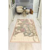 Modern Desenli Dijital Baskı Kaymaz Taban Halı H0289 Renkli 140 X 200