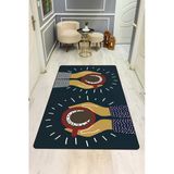 Modern Desenli Dijital Baskı Kaymaz Taban Halı H0739 Renkli 140 X 200