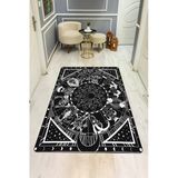 Modern Desenli Dijital Baskı Kaymaz Taban Halı H0906 Renkli 140 X 200