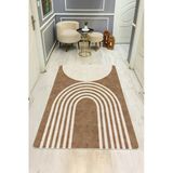 Modern Desenli Dijital Baskı Kaymaz Taban Halı H1013 Renkli 140 X 200