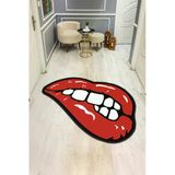 Modern Desenli Lazer Kesim Dijital Baskı Kaymaz Taban Halı H0410 Renkli 140 X 200