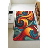 Modern Dijital Baskı Kaymaz Taban Çocuk Ve Genç Odası Halısı H0232 Renkli 80 X 200