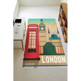 Modern Dijital Baskı Kaymaz Taban Çocuk Ve Genç Odası Halısı H0242 Renkli 140 X 200