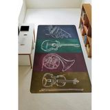 Modern Dijital Baskı Kaymaz Taban Çocuk Ve Genç Odası Halısı H0260 Renkli 100 X 200