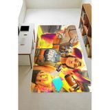 Modern Dijital Baskı Kaymaz Taban Çocuk Ve Genç Odası Halısı H0487 Renkli 80 X 300