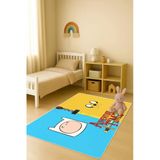 Modern Dijital Baskı Kaymaz Taban Çocuk Ve Genç Odası Halısı H0550 Renkli 100 X 200