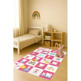 Modern Dijital Baskı Kaymaz Taban Çocuk Ve Genç Odası Halısı H0602 Renkli 80 X 200