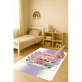 Modern Dijital Baskı Kaymaz Taban Çocuk Ve Genç Odası Halısı H0605 Renkli 80 X 300