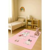 Modern Dijital Baskı Kaymaz Taban Çocuk Ve Genç Odası Halısı H0613 Renkli 80 X 200