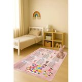 Modern Dijital Baskı Kaymaz Taban Çocuk Ve Genç Odası Halısı H0638 Renkli 100 X 200