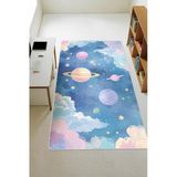 Modern Dijital Baskı Kaymaz Taban Çocuk Ve Genç Odası Halısı H0665 Renkli 140 X 200