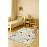 Modern Dijital Baskı Kaymaz Taban Çocuk Ve Genç Odası Halısı H0712 Renkli 80 X 200