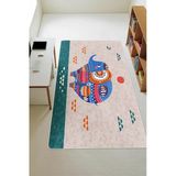 Modern Dijital Baskı Kaymaz Taban Çocuk Ve Genç Odası Halısı H0787 Renkli 140 X 200