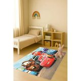 Modern Dijital Baskı Kaymaz Taban Çocuk Ve Genç Odası Halısı H1000 Renkli 140 X 200