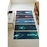 Modern Dijital Baskı Kaymaz Taban Çocuk Ve Genç Odası Halısı H1025 Renkli 80 X 200