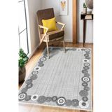 Modern Dijital Baskılı Halı Makinede Yıkanabilir Kaymaz Taban Oturma Odası Salon Ve Yolluk Halı 80 X 150 Cm Gri