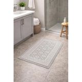 Modern Dokuma Desenli Kaymaz Taban Banyo Paspası 50x80 cm Bej