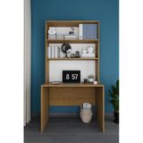 Modern Dolaplı Raflı Kitaplıklı Çalışma Masası %100 Mdf Bilgisayar Ofis Ders Masası Çm03 Karına