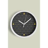 Modern Duvar Saati - 25cm - Önü Camlı Beyaz Kasa - Sessiz Mekanizma, JH0638S25BKP