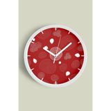 Modern Duvar Saati - 25cm - Önü Camlı Beyaz Kasa - Sessiz Mekanizma, JH0771S25BKP