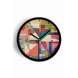 Modern Duvar Saati - 30cm - Önü Camlı Siyah Kasa - Sessiz Mekanizma, JH0754S30SKP