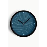 Modern Duvar Saati - 35cm - Önü Camlı Siyah Kasa - Sessiz Mekanizma, JH0806S35SKP