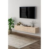 Modern Duvara Monte TV Ünitesi %100 MDF Kapaklı Televizyon Sehpası T-27 - Sidon
