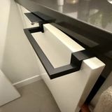 Modern El Havlu Askısı 170 Mm-Mutfak Dolabı Kapağına Takılan (2'li) - Siyah