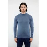 Modern Erkek Triko Kazak Fitted Kesim Dik Yaka Uzun Kollu Rahat Pamuklu Karışım Basic Stil Kış ve
