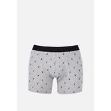 Modern Fit Baskılı Erkek Gri Boxer