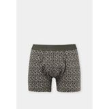 Modern Fit Baskılı Erkek Yeşil Boxer