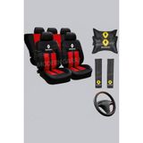 Modern Garaj Renault R9 Broadway, R12 Toros, R11, R19 Europa Oto Koltuk Kilif Seti Ekospor Kirmizi