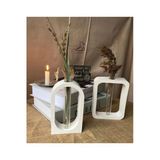 Modern Geometrik Cam Tüplü Vazo Set 4’Lü 12-16Cm Taş Tozu