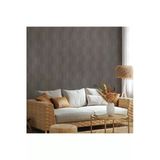 Modern Geometrik Desen Duvar Kağıdı - Vera 1501-5, Gri, Kahverengi, Elyaf Taban (Non-Woven) - 16.5 M2