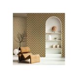 Modern Geometrik Desen Duvar Kağıdı - Vera 1509-4, Kahverengi, Elyaf Taban (Non-Woven) - 16.5 M2