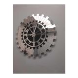 Modern Gümüş Güneş Duvar Saati Dekoratif Türk Rakamı Mdf Aynalı Pleksi 40x40 Cm