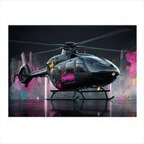 Modern Helikopter Tasarımı Tasarım Ahşap Tablo 50cmX 70cm