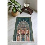 Modern Home Diz Ağrıtmaz Süngerli Kalın Tüylü Seccade Yumuşak Seccade - Yeşil - 70 x 110 cm