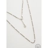 Modern İtalyan Tasarım 18 Ayar Beyaz Altın Kaplama 44 Cm Gümüş Zincir Kolye