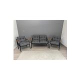 Modern Jupiter Balkon Bahce, Cafe - Metal Kanepe Koltuk Takimi - 2+1+1