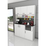 Modern Kahve Köşesi Dolabı %100 MDF Çok Amaçlı Erzak Depolama Dolabı KAHVE03 - Beyaz - Royal Mermer
