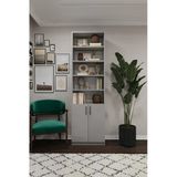 Modern Kapaklı Ayarlanabilir Raf Ev Ofis Kitaplık %100 Mdf Dekoratif Kitaplık K33