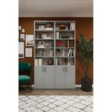 Modern Kapaklı Ayarlanabilir Raf Ev Ofis Kitaplık %100 Mdf Dekoratif Kütüphane K41