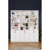 Modern Kapaklı Ayarlanabilir Raf Ev Ofis Kitaplık %100 Mdf Dekoratif Kütüphane K50