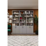 Modern Kapaklı Ayarlanabilir Raf Ev Ofis Kitaplık %100 Mdf Dekoratif Kütüphane K52