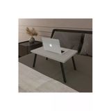 Modern Katlanır Laptop Yemek Çalışma Masası %100 Mdf Çok Amaçlı Sehpa Masa Laptopmasa01 Kül Gri