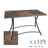 Modern Katlanır Masa 80X120 Cm - (Werzalit, Wermodin Ve Allzalit Tabla) - Metalic Oxid 1