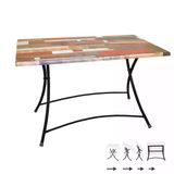 Modern Katlanır Masa 80X120 Cm - (Werzalit, Wermodin Ve Allzalit Tabla) - Red Wood